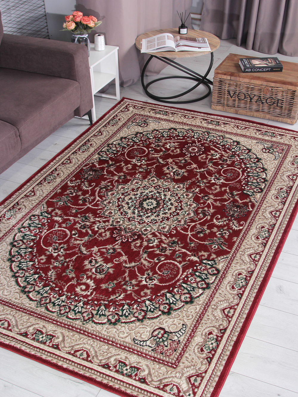 Ковер F672 - RED-CREAM - Прямоугольник - коллекция DARGA размер 150*230 см