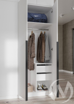 Шкаф 4-х створчатый ШК-03 Лион (белый/белый)