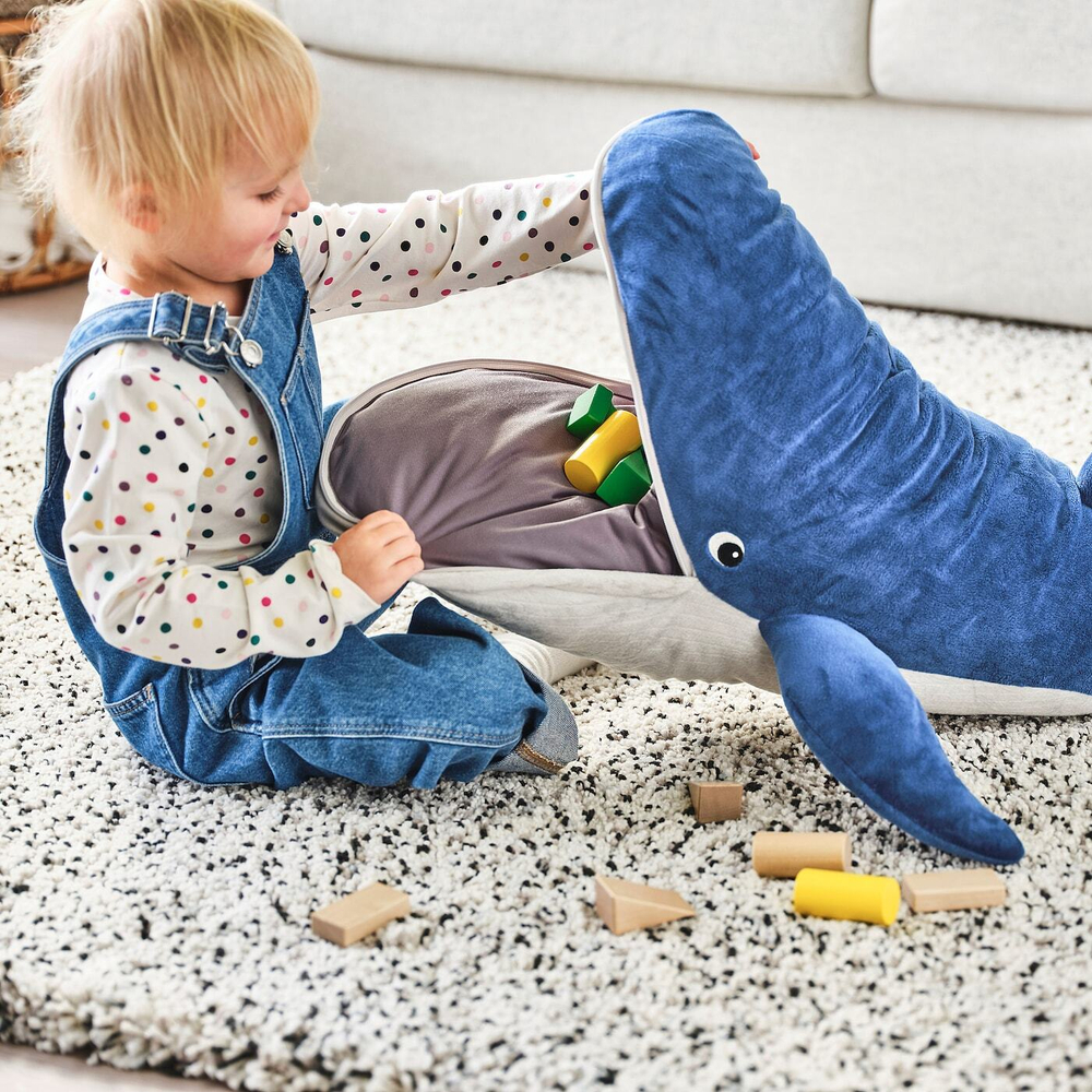 BLÅVINGAD Плюшевая игрушка, синий кит, 100 см