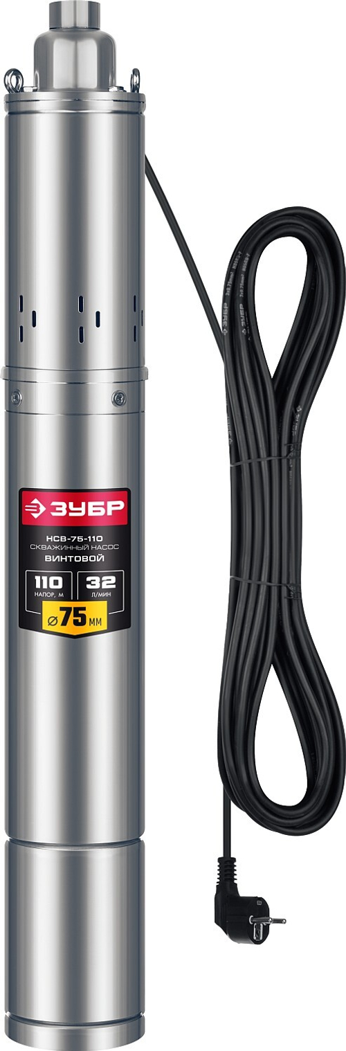 Скважинный насос винтовой ЗУБР, 110 м напор