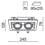 Встраиваемый светильник Technical DL008-2-02-B