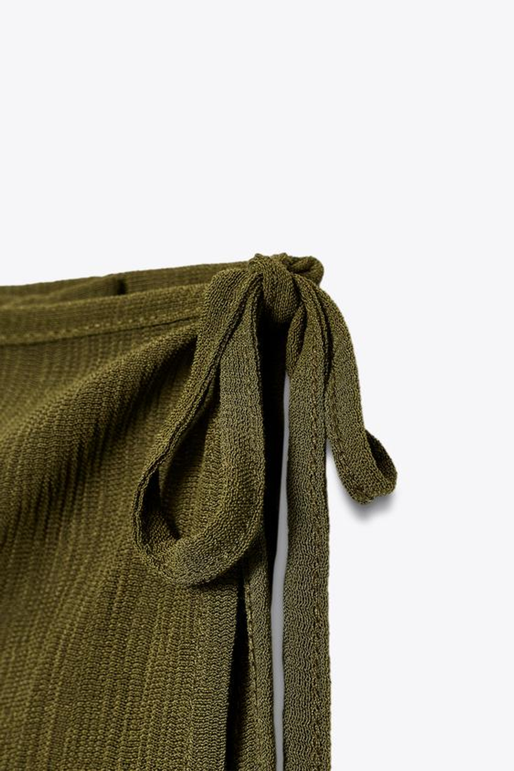 ZARA ЮБКА-ПАРЕО ИЗ ПОЛУПРОЗРАЧНОЙ ТКАНИ, МЯГКИЙ ЗЕЛЕНЫЙ