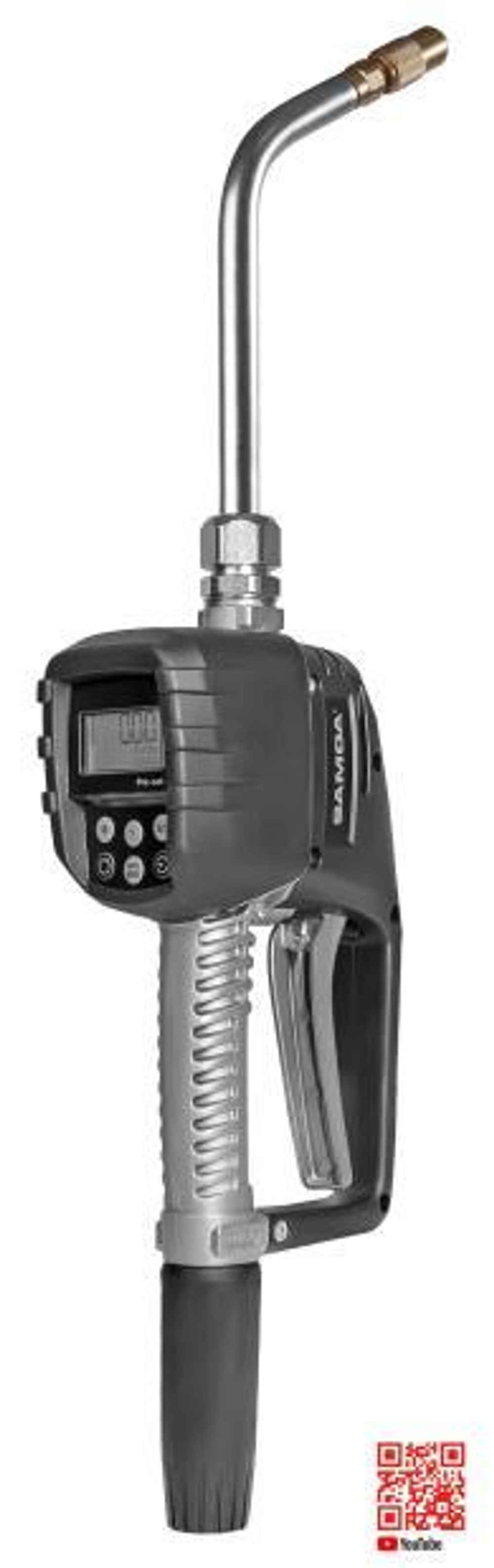 Пистолет для масла с электронным счетчиком с предустановкой - жесткий носик