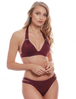 Раздельный купальник: лиф-триангул и плавки (Размер: B/M) (Цвет: бордовый)
