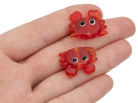 Бусина "Крабик" 17мм, стекло
