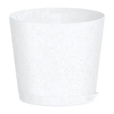 Горшок для цветов пластиковый 0,75л d-12см «Oregano» с прикорневым поливом мраморный