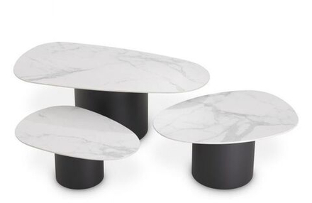 Кофейный столик Zane white ceramic marble set of 3 115560