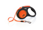 FLEXI NEW NEON Поводок-рулетка S (до 15 кг), 5 м, лента