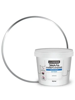Эмаль акриловая универсальная Luxens цвет белый матовый 0.9 кг
