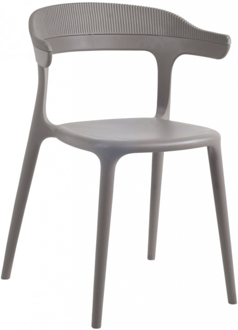 Кресло пластиковое Papatya Luna Stripe, тортора