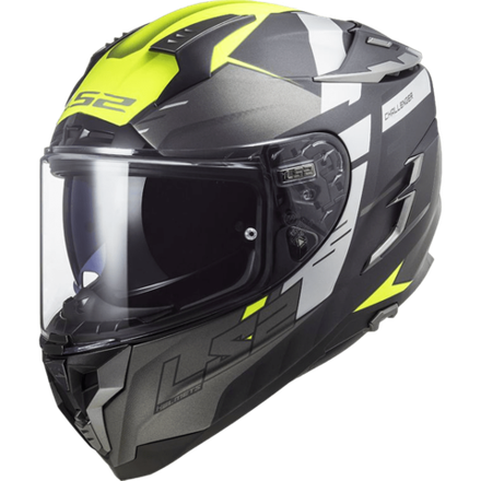 LS2 Мотоциклетный шлем спортивный  FF327 CHALLENGER ALERT серый матовый