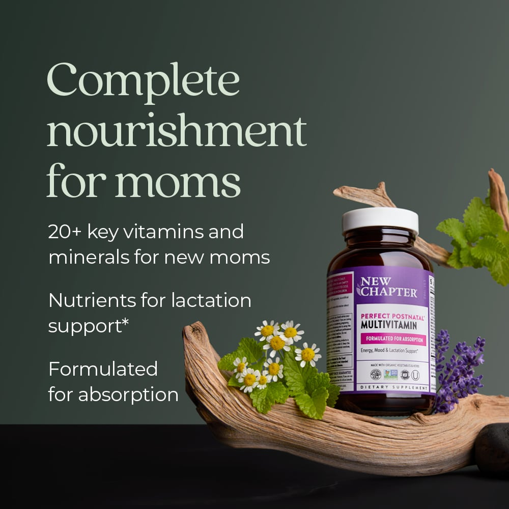 New Chapter, Perfect Postnatal™, мультивитаминный комплекс, 192 вегетарианские таблетки