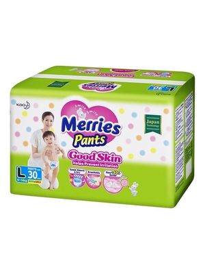 MERRIES Good Skin Трусики для детей размер L 9-14 кг 30 шт