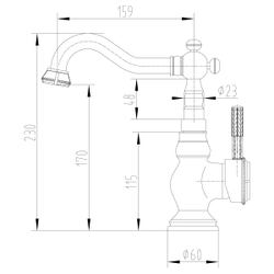Смеситель  Lemark Jasmine LM6644ORB для раковины/кухни