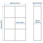 Комбинация для хранения - IKEA BESTÅ/BESTA/БЕСТА/БЕСТО ИКЕА, 120x42x193 см, коричневый,