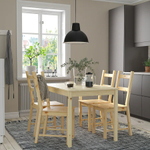 Стол кухонный IKEA INGO 75х75 из массива сосны, бежевый
