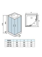 Душевая кабина WeltWasser  WW500 LAINE  902 90х90 см,  прозрачное стекло, поддон низкий, крыша