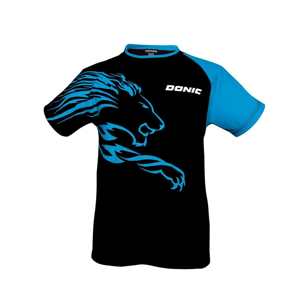 Donic T-shirt Lion black/cyan
