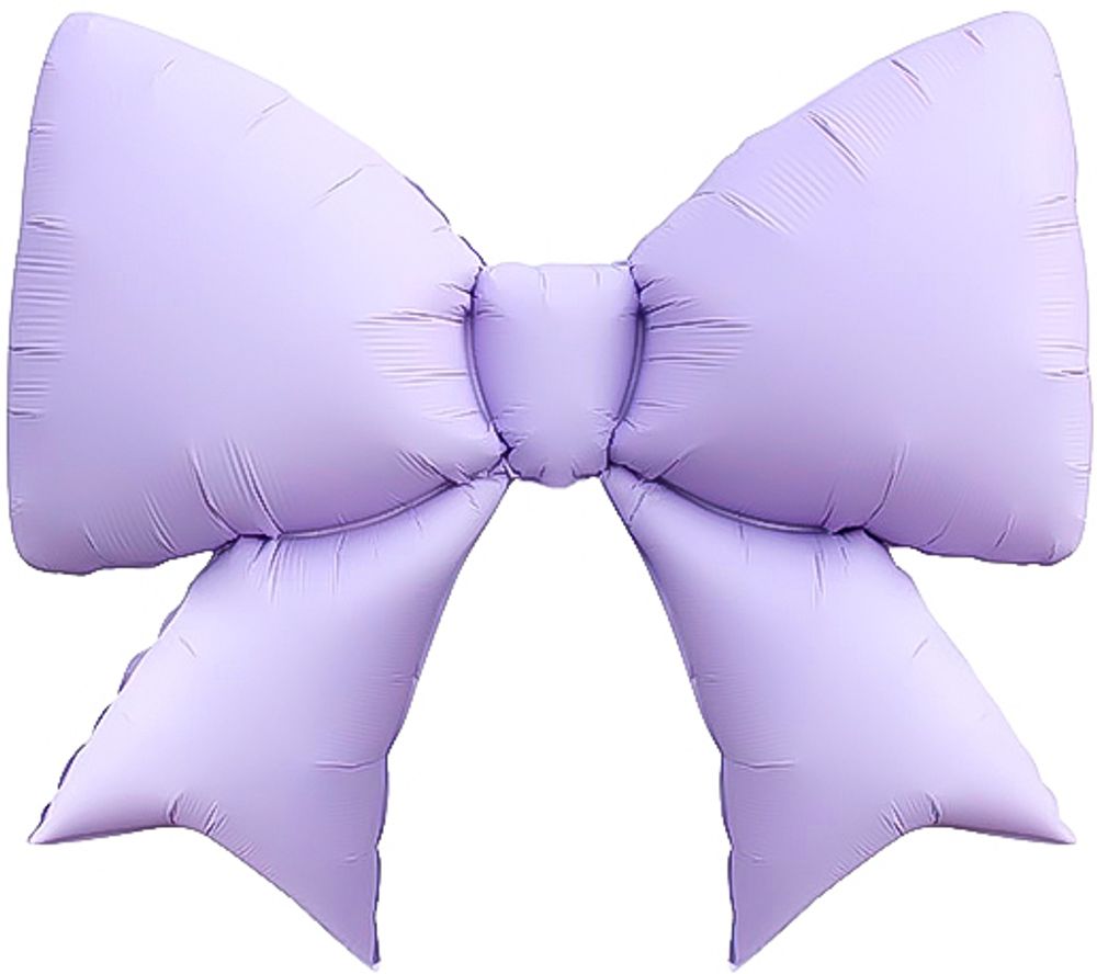 К Шар (30"74 см) Фольга Бант, Сиреневый сатин