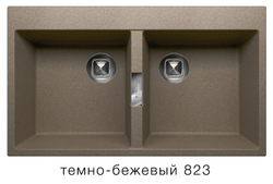 Кухонная мойка Tolero Loft TL-862 860x500мм Темно-бежевый №823