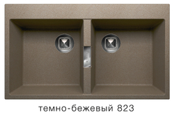 Кухонная мойка Tolero Loft TL-862 860x500мм Темно-бежевый №823