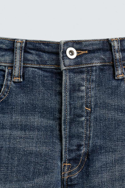 ZARA ДЖИНСЫ SKINNY FIT С РАЗРЕЗАМИ, СИНИЙ