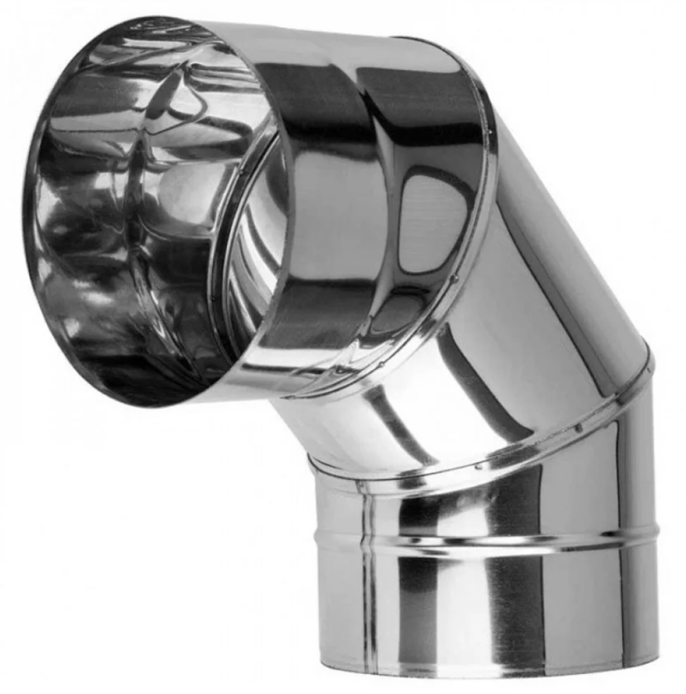 Колено вентиляционное, нерж. Ø 125-45°