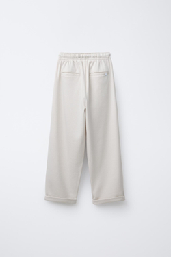 ZARA ДЖОГГЕРЫ КОМФОРТНОЙ ПОСАДКИ, ЭКРЮ