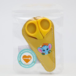 5296246 Детские, безопасные, маникюрные ножницы «Слоник», цвет жёлтый
