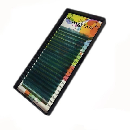 Бирюзовые ресницы Pony MIX - 20 линий