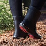 Женские сапоги Nordman Kleo из ЭВА черные с красным