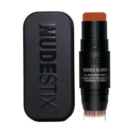 Nudestix Nudies Bloom Кремовые сияющие румяна в стике, с кисточкой для растушевки