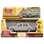 Модель ин. мет. "Ваз-2101" 12см. двери, багаж, серый, коробка 2101-12-GY (Технопарк)