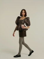 Leopard brown top