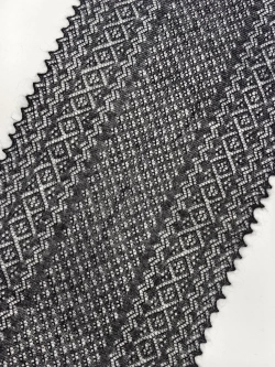 Оренбургский пуховый палантин П3-12040-07 черный