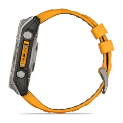 Умные часы Garmin Fenix 8 51mm, Sapphire, Titanium with Spark Orange/Graphite Silicone Band