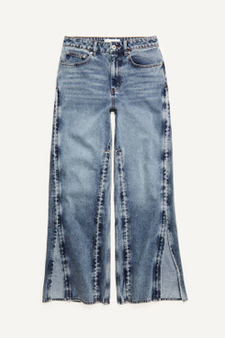 H&M - Glenn Martens Широкие джинсы с разрезами по бокам, синий