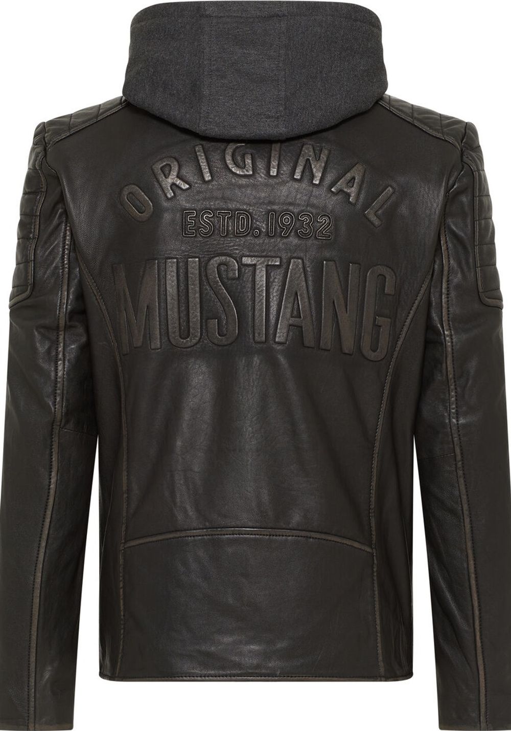 Куртка men's straight biker jacket with det. jersey hood MU-M23-77-1000