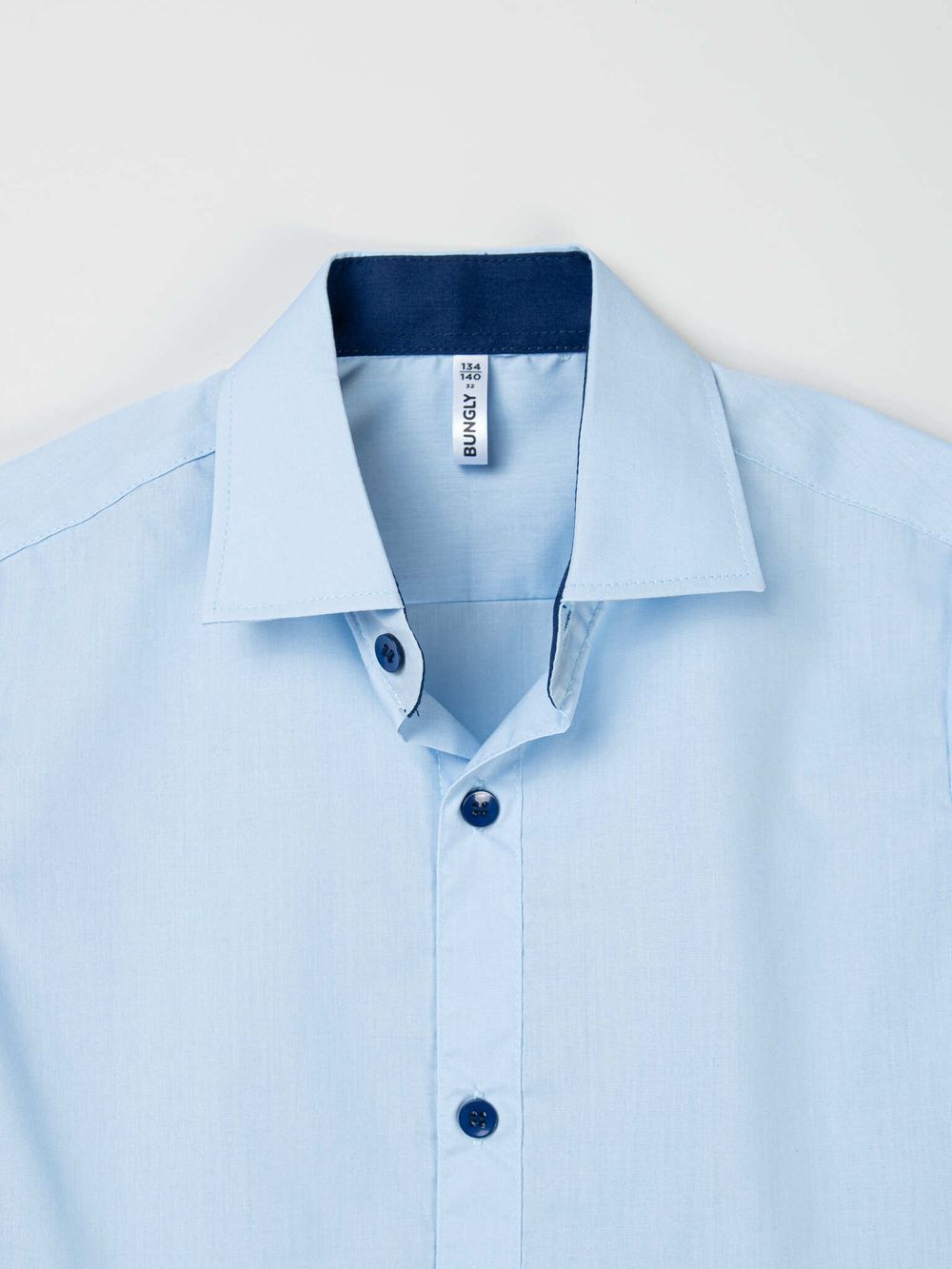 Рубашка с коротким рукавом "Голубая" для мальчика 7+