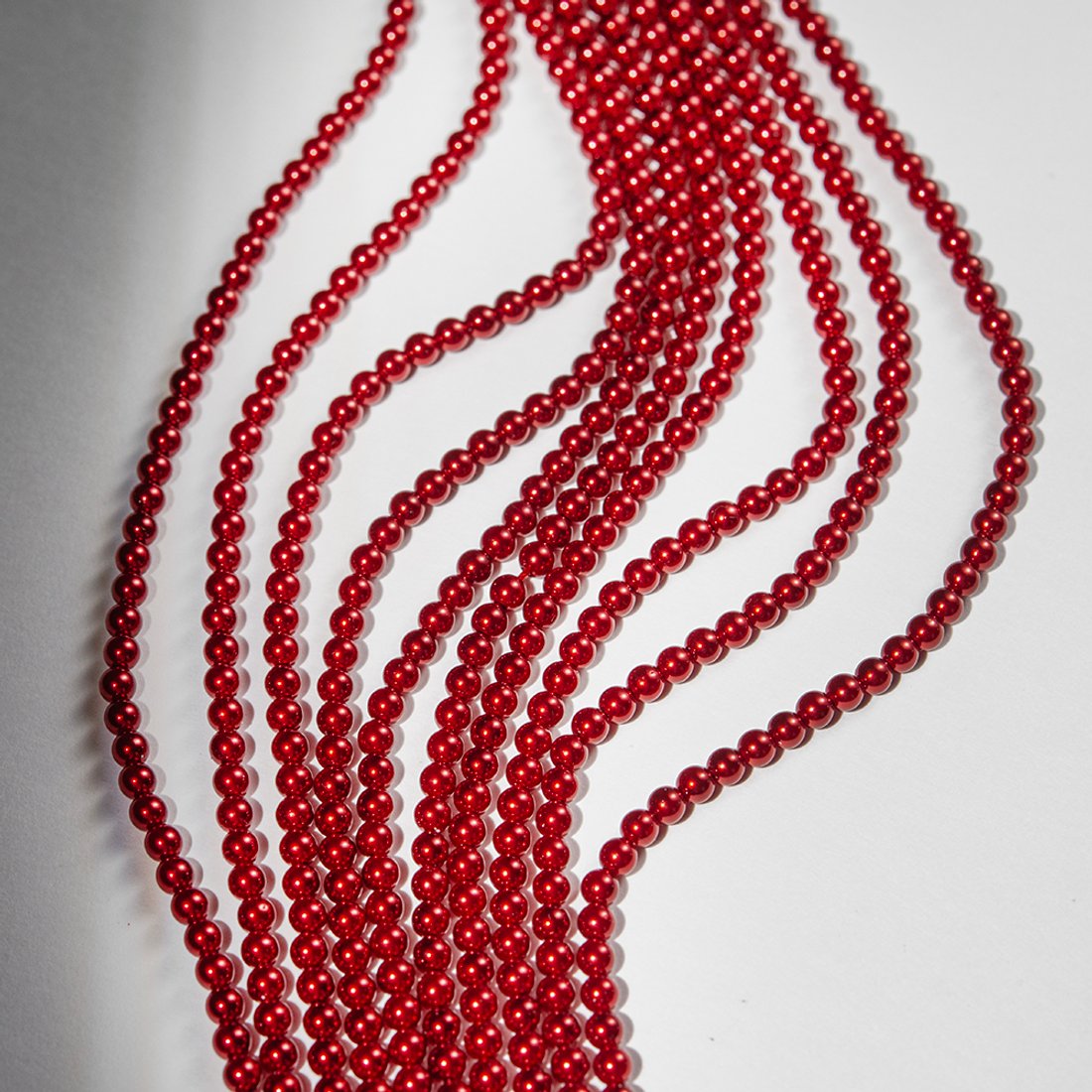 Хрустальный жемчуг, оттенок "Красный", шар 4,1мм, улучшенное покрытие