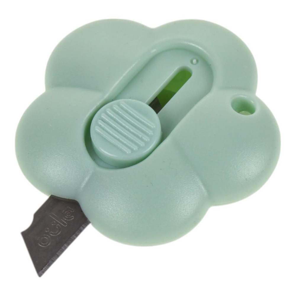 Нож канцелярский "Цветок" 9мм, на блистере ,3 цвета микс