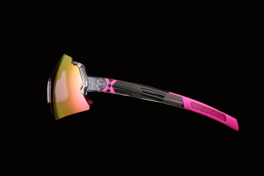 Спортивные очки с диоптриями HILX Savage 2.0 Shiny Crystal Grey Pink / Pink Lens