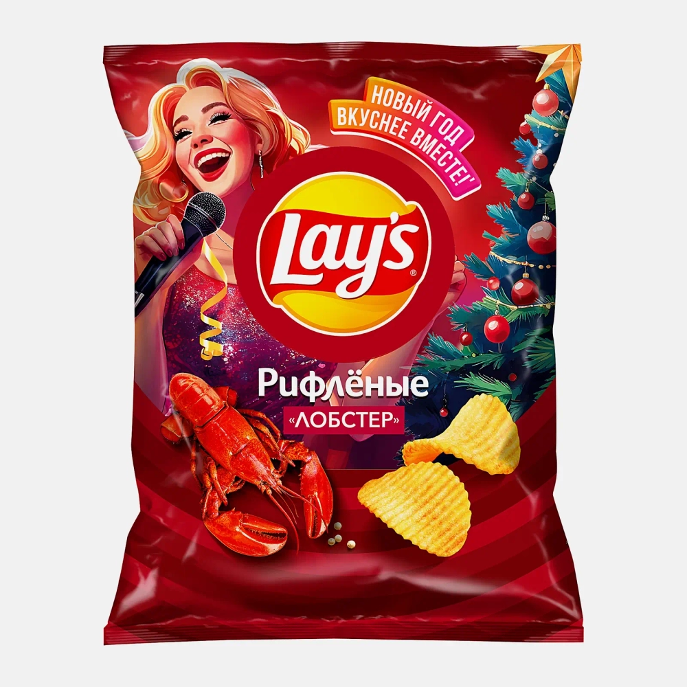 Чипсы Lays Рифлёные Лобстер 140г