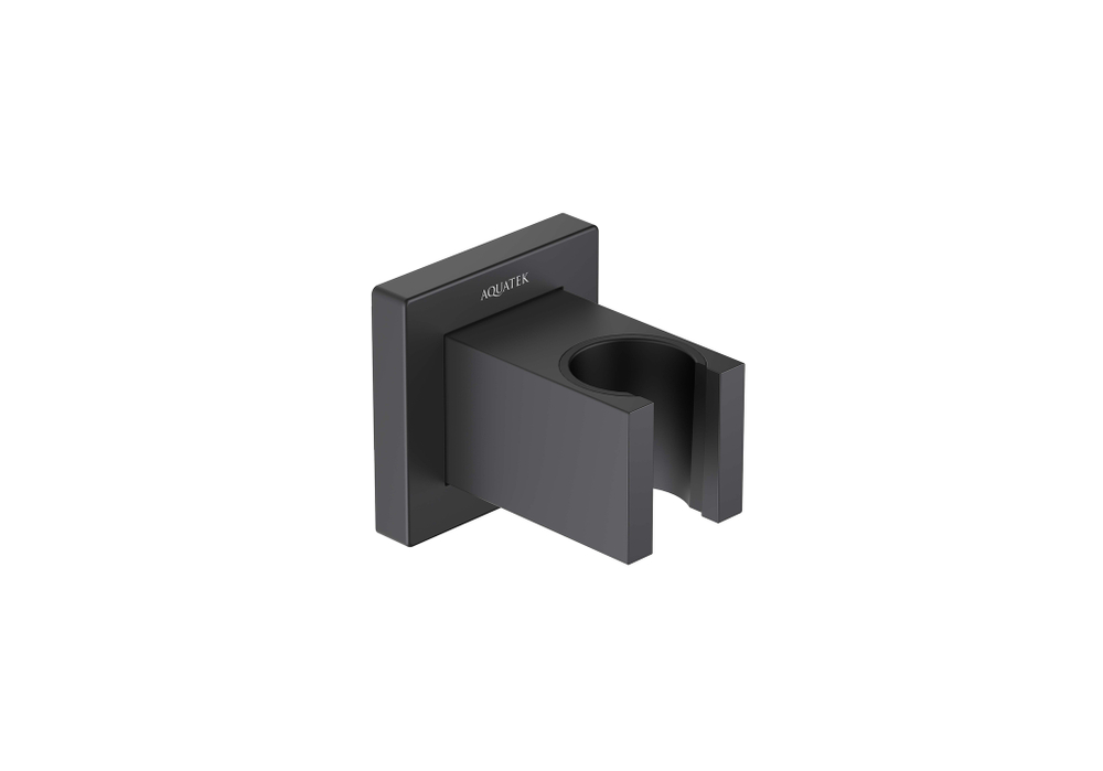 Держатель ручного душа AQUATEK, матовый черный AQ2401MB