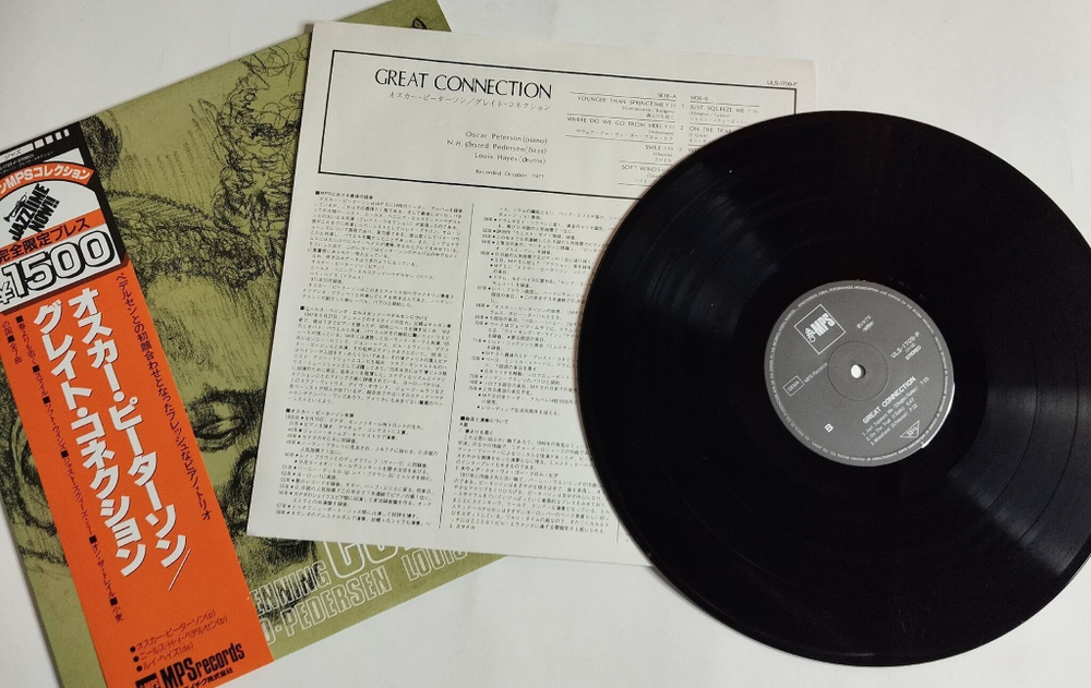 Винтажная виниловая пластинка LP Oscar Peterson Great Connection (Japan 1975) (Obi)