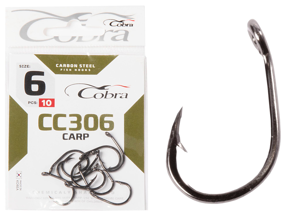 Крючки Cobra CARP KOI сер. CC306 разм. 006 10шт.