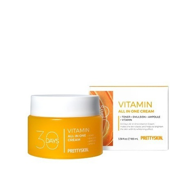 PrettySkin Cream 30 Days All In One Vitamin Крем для лица универсальный с витаминами (+тонер+эмульсия+ампула+витамины), 100 мл