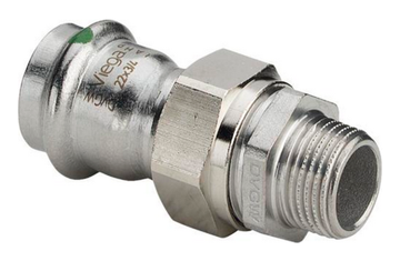 Разъемное соединение Viega Sanpress Inox 22х3/4" НР с SC-Contur нерж. сталь (серия 2365) арт. 438302