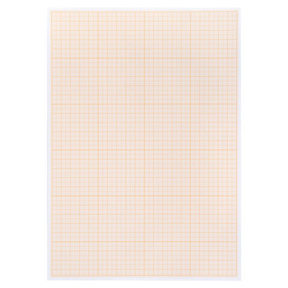 Бумага масштабно-координатная (миллиметровая), папка А4, оранжевая, 10 листов, 65 г/м2, STAFF, 113484