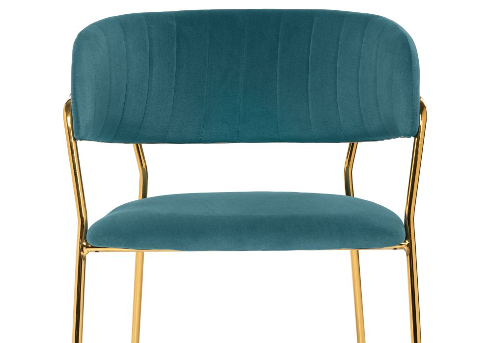 Стул на металлокаркасе Kamelia green / gold